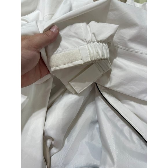 FJ White w/ Black/Tan Accent Lightweight Windbreaker Jacket, Size XL - Picture 11 of 12